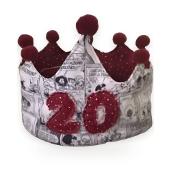 Corona de cumpleaños de tela con número | terretabazar