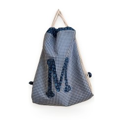 Mochila saco de vichy con inicial | terretabazar
