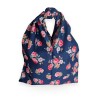 Bolso de tela azul con flores y asas de nudo | terretabazar