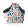 Cesta de tela reversible estampado azulejo | terretabazar